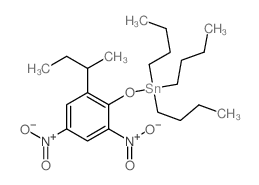 Stannane,tributyl[2-(1-methylpropyl)-4,6-dinitrophenoxy]- structure