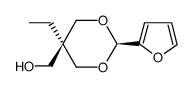 cis-5-ethyl-2-(2-furyl)-5-hydroxymethyl-1,3-dioxane Structure