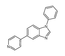 1-phenyl-5-pyridin-4-yl-1H-benzoimidazole结构式