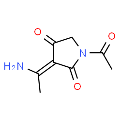 2,4-Pyrrolidinedione,1-acetyl-3-(1-aminoethylidene)- structure