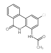 Acetamide,N-(2-chloro-5,6-dihydro-6-oxo-4-phenanthridinyl)-结构式