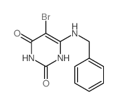 2,4(1H,3H)-Pyrimidinedione,5-bromo-6-[(phenylmethyl)amino]-结构式