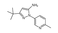 3-(1,1-二甲基乙基)-1-(6-甲基-3-吡啶)-1H-吡唑-5-胺结构式