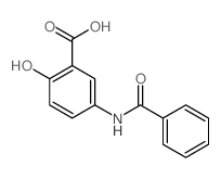 Benzoic acid,5-(benzoylamino)-2-hydroxy- Structure