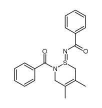 2-benzoyl-1-benzoylimino-4,5-dimethyl-1,2,3,6-tetrahydro-1λ4-[1,2]thiazine结构式