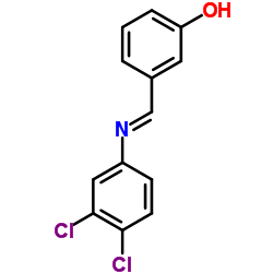 3-{(E)-[(3,4-Dichlorophenyl)imino]methyl}phenol结构式