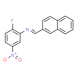 (2-fluoro-5-nitrophenyl)(2-naphthylmethylene)amine Structure