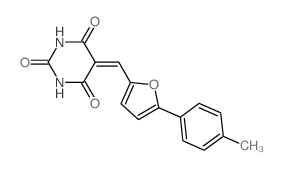 5-((5-(p-tolyl)furan-2-yl)methylene)pyrimidine-2,4,6(1H,3H,5H)-trione Structure