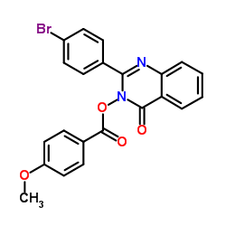2-(4-Bromophenyl)-3-[(4-methoxybenzoyl)oxy]-4(3H)-quinazolinone结构式