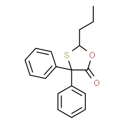 4,4-Diphenyl-2-propyl-1,3-oxathiolan-5-one structure