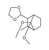 2-(7,7-dimethoxy-2-methyl-3-bicyclo[2.2.1]heptanyl)-1,3-dioxolane结构式