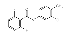 2,6-Difluoro-N-(3-chloro-4-methylphenyl)benzamide结构式