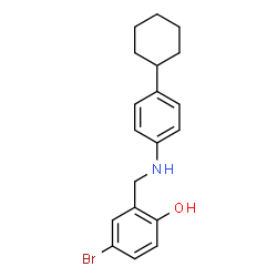 4-Bromo-2-(((4-cyclohexylphenyl)amino)methyl)phenol Structure