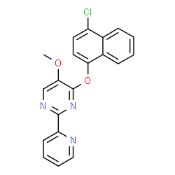 4-CHLORO-1-NAPHTHYL 5-METHOXY-2-(2-PYRIDINYL)-4-PYRIMIDINYL ETHER picture