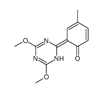 6-(4,6-dimethoxy-1H-1,3,5-triazin-2-ylidene)-4-methylcyclohexa-2,4-dien-1-one Structure