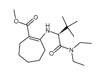 N-(2-Methoxycarbonyl-1-cycloheptenyl)-L-tert-leucine diethylamide结构式