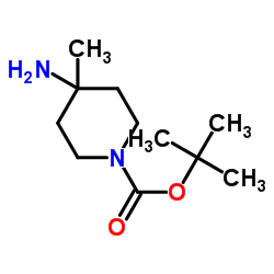 4-Amino-4-methyl-1-piperidinecarboxylic acid tert-butyl ester Structure