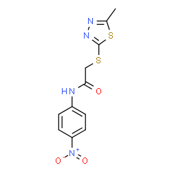 2-[(5-Methyl-1,3,4-thiadiazol-2-yl)sulfanyl]-N-(4-nitrophenyl)acetamide结构式