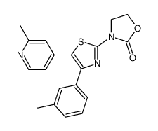 3-[4-(3-methylphenyl)-5-(2-methylpyridin-4-yl)-1,3-thiazol-2-yl]-1,3-oxazolidin-2-one Structure