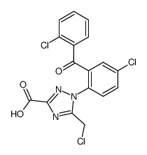 1-[4-chloro-2-(2-chloro-benzoyl)-phenyl]-5-chloromethyl-1H-[1,2,4]triazole-3-carboxylic acid Structure