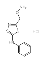 1,3,4-Thiadiazol-2-amine,5-[(aminooxy)methyl]-N-phenyl-, hydrochloride (1:1) structure
