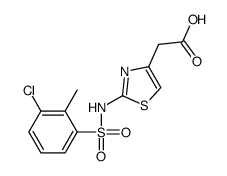 2-[2-[(3-chloro-2-methylphenyl)sulfonylamino]-1,3-thiazol-4-yl]acetic acid Structure