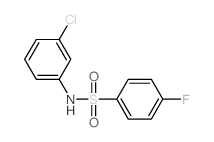 N-(3-chlorophenyl)-4-fluoro-benzenesulfonamide structure