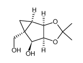 Cyclopropa[3,4]cyclopenta[1,2-d]-1,3-dioxole-4a(3aH)-methanol, tetrahydro-5-hydroxy-2,2-dimethyl-, (3aR,3bR,4aS,5S,5aS)- (9CI)结构式