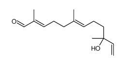 10-hydroxy-2,6,10-trimethyldodeca-2,6,11-trienal Structure