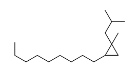 1-methyl-1-(2-methylpropyl)-2-nonylcyclopropane结构式