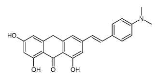 (E)-9,10-dihydro-6-(2-(4-dimethylaminophenyl)ethenyl)-1,3,8-trihydroxyanthracen-9-one结构式