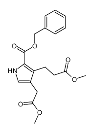 benzyl 4-(2-methoxy-2-oxoethyl)-3-(3-methoxy-3-oxopropyl)-1H-pyrrole-2-carboxylate Structure