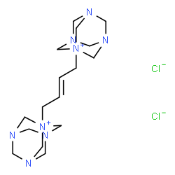 1,1'-(but-2-en-1,4-diyl)bis[3,5,7-triaza-1-azoniatricyclo[3.3.1.13,7]decane] dichloride结构式