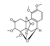 8β,10β-epoxy-3,4,7α,8α-tetramethoxy-17-methyl-hasubanane-6,16-dione结构式