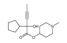 (1-methylpiperidin-4-yl) 2-cyclopentyl-2-hydroxypent-3-ynoate Structure