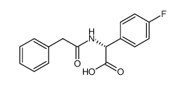 (-)-N-phenylacetyl-p-fluorophenylglycine Structure