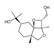 (3R,4R,5R)-1,4:3,5-diepoxy-1,2-secoeudesmane-2,11-diol结构式