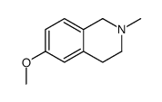 1,2,3,4-四氢-6-甲氧基-2-甲基异喹啉结构式
