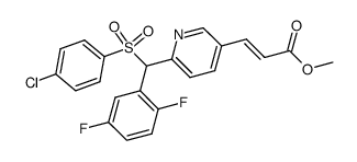 Methyl 3-[6-[(4-chlorophenylsulfonyl)-(2,5-difluorophenyl)methyl]pyridin-3-yl]acrylate结构式