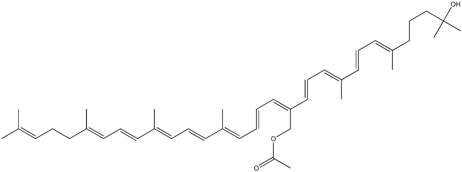 20-(Acetyloxy)-1,2-dihydro-1-hydroxy-ψ,ψ-carotene结构式