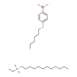 (dodecyl)ethyldimethylammonium p-(hexyloxy)benzoate结构式