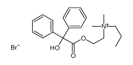 2-(2-hydroxy-2,2-diphenylacetyl)oxyethyl-dimethyl-propylazanium,bromide Structure