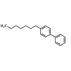 4-Heptylbiphenyl structure