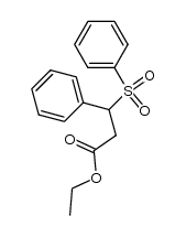 3-benzenesulfonyl-3-phenyl-propionic acid ethyl ester Structure
