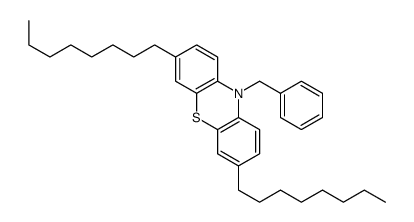 3,7-Dioctyl-10-(phenylmethyl)-10H-phenothiazine结构式