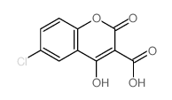 6-Chloro-4-hydroxy-2-oxo-2H-chromene-3-carboxylic acid结构式