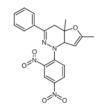 1-(2,4-dinitro-phenyl)-4a,6-dimethyl-3-phenyl-1,4,4a,7a-tetrahydro-furo[3,2-c]pyridazine Structure