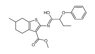 methyl 6-methyl-2-(2-phenoxybutanoylamino)-4,5,6,7-tetrahydro-1-benzothiophene-3-carboxylate Structure