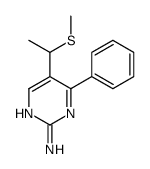 5-(1-methylsulfanylethyl)-4-phenylpyrimidin-2-amine结构式