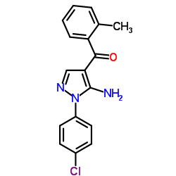 (5-AMINO-1-(4-CHLOROPHENYL)-1H-PYRAZOL-4-YL)(O-TOLYL)METHANONE结构式
